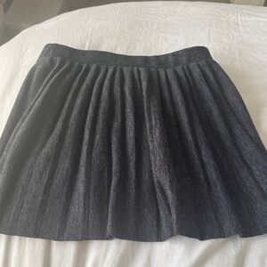 Zara Charcoal Gray Pleated school girl mini Skirt size medium